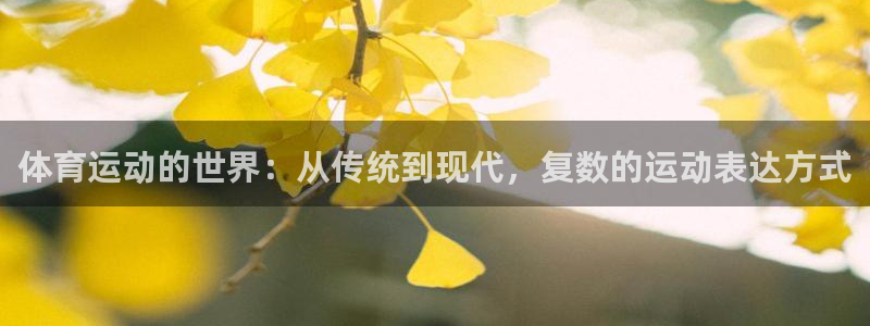 球客岛：体育运动的世界：从传统到现代，复数的运动表达方式